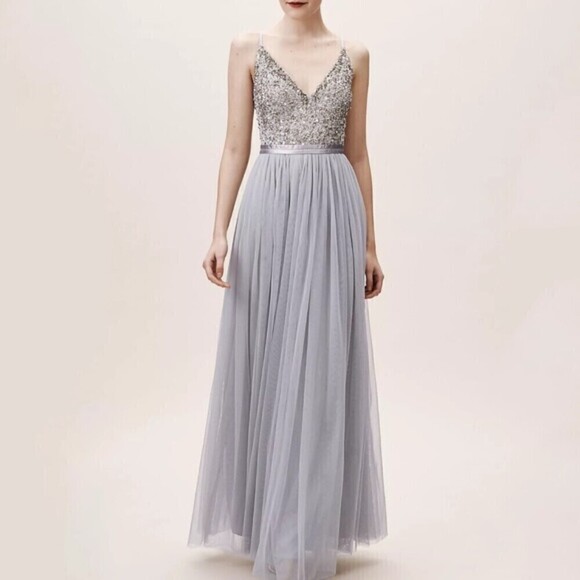 BHLDN Anthropologie Avery Sequin Embellished Tulle Bridesmaid Dress size 22 - Picture 1 of 13